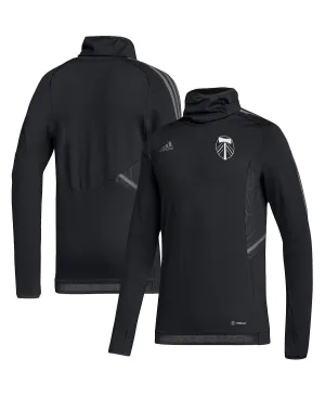 adidas Men's Black Portland Timbers COLDDY Raglan Padded Pullover