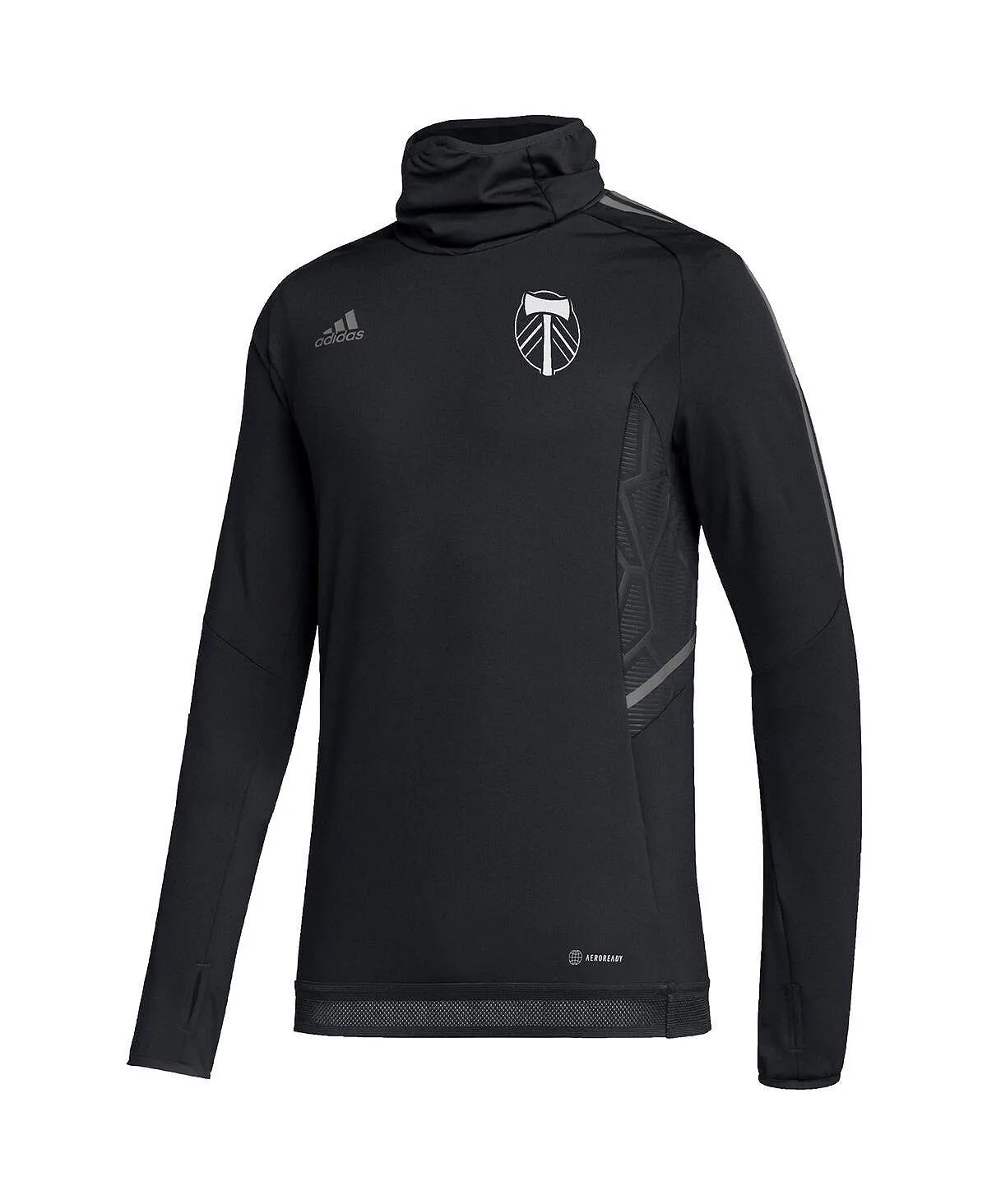 adidas Men's Black Portland Timbers COLDDY Raglan Padded Pullover