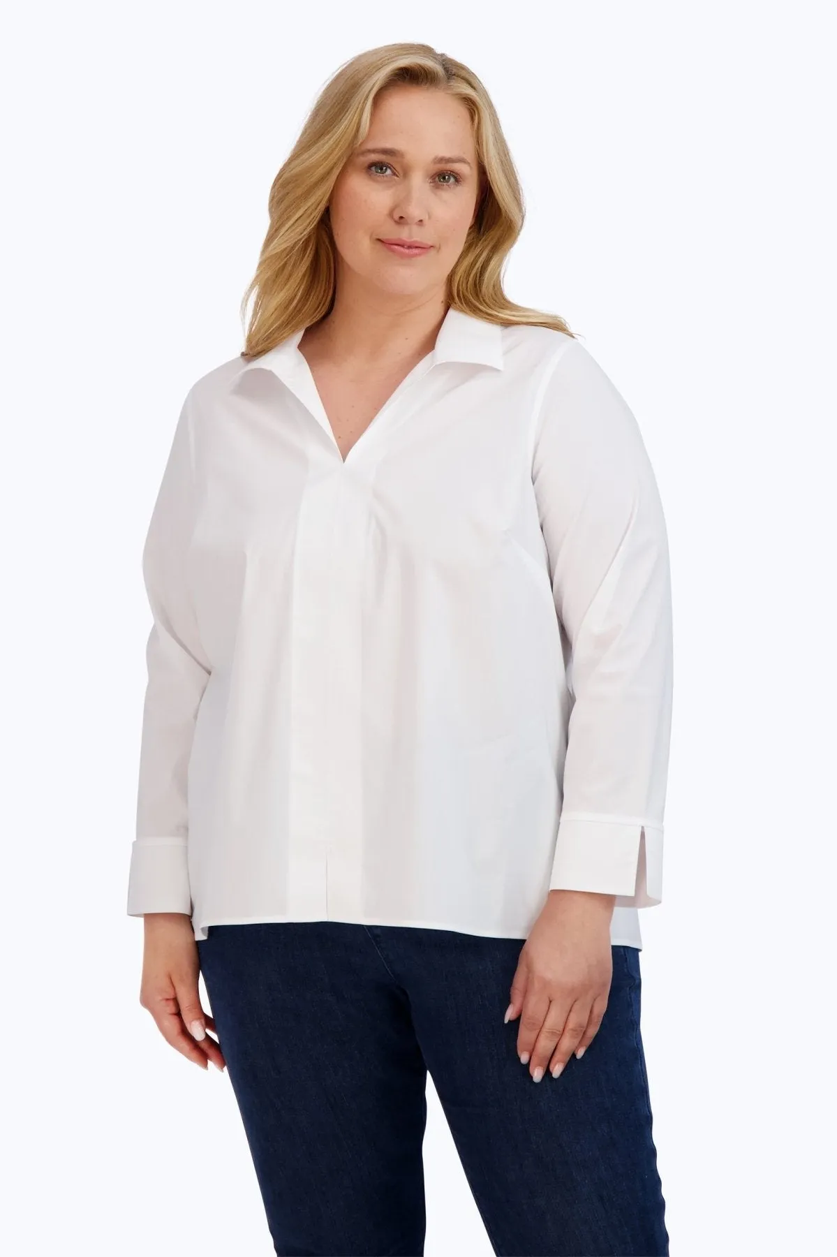 Agnes Plus Stretch No Iron Popover Shirt