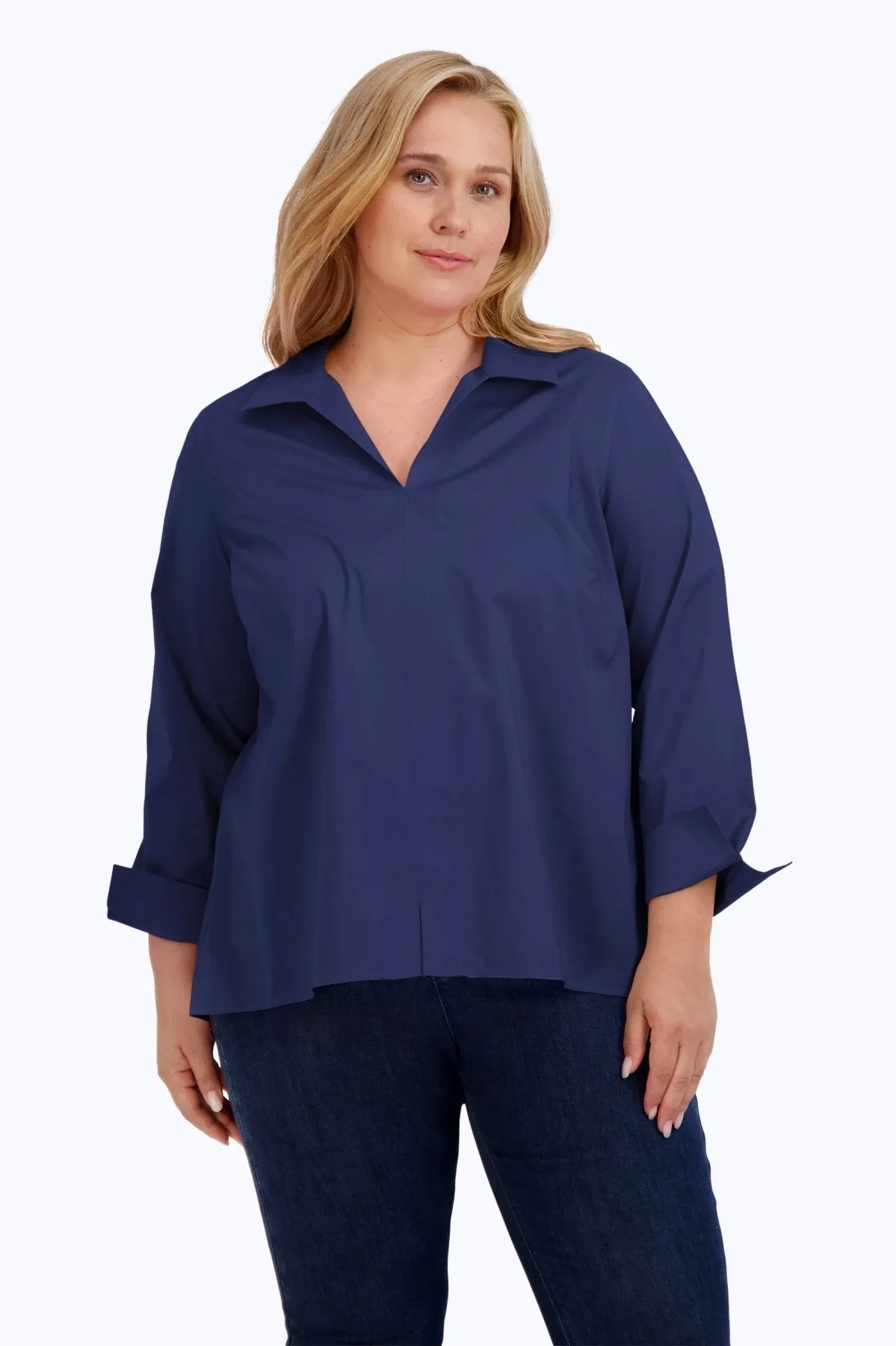 Agnes Plus Stretch No Iron Popover Shirt