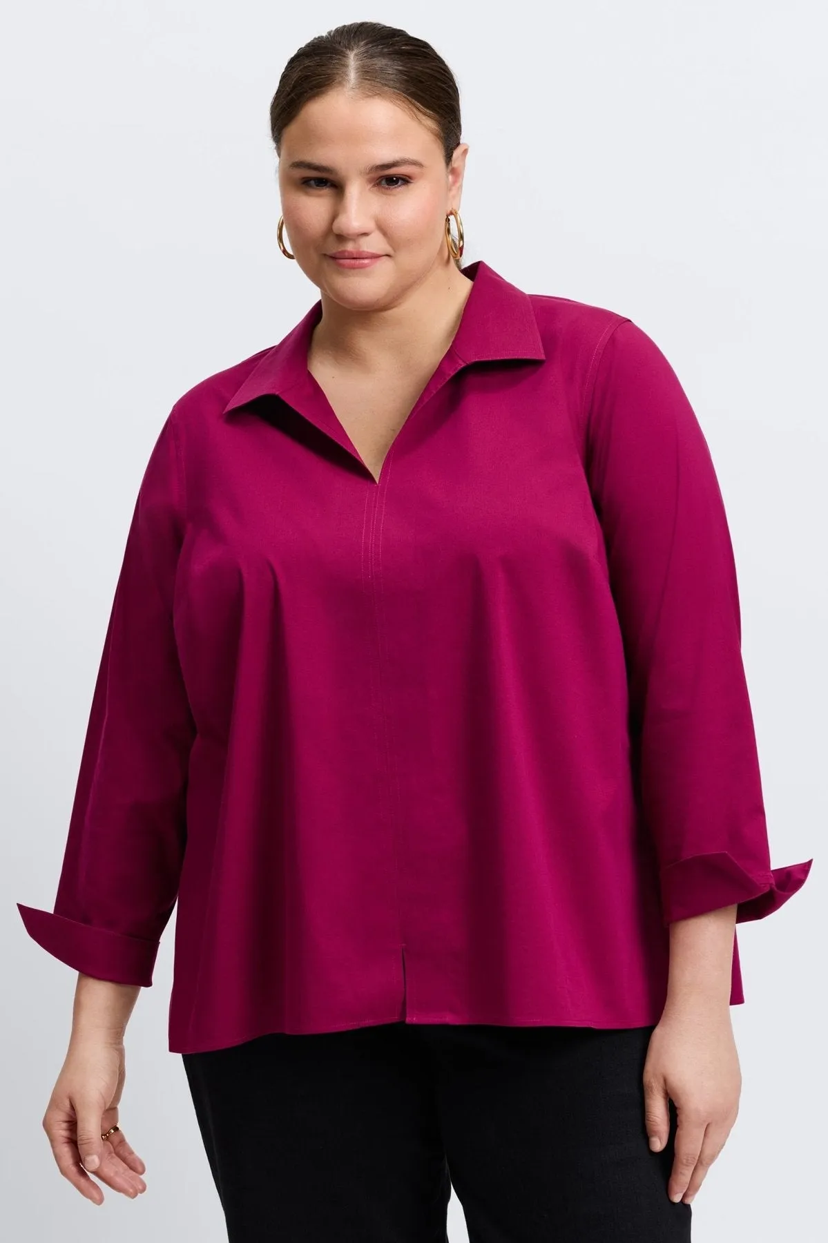 Agnes Plus Stretch No Iron Popover Shirt