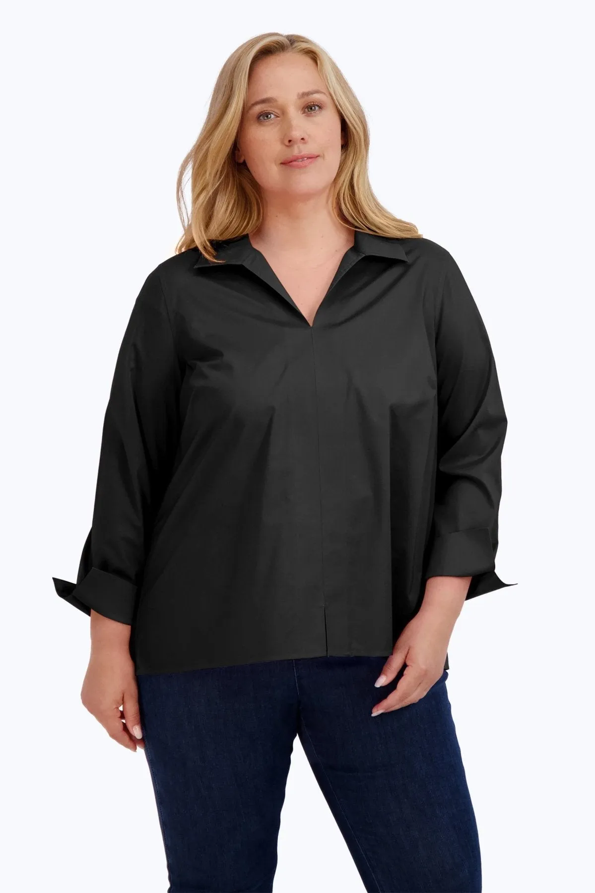 Agnes Plus Stretch No Iron Popover Shirt