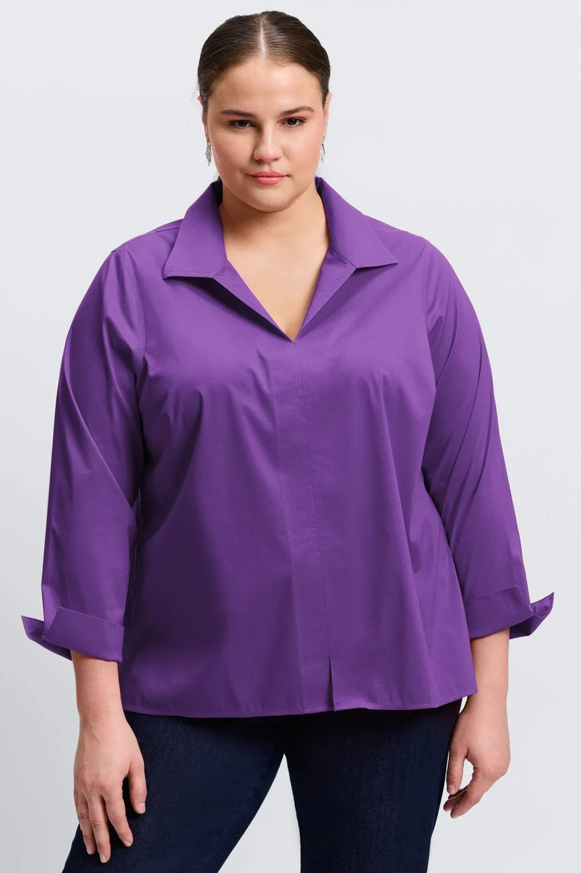 Agnes Plus Stretch No Iron Popover Shirt