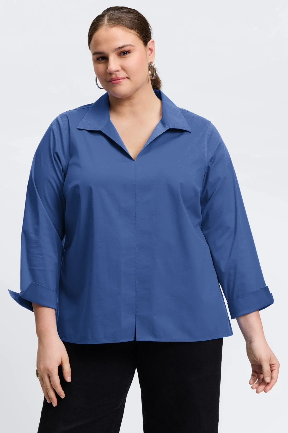 Agnes Plus Stretch No Iron Popover Shirt