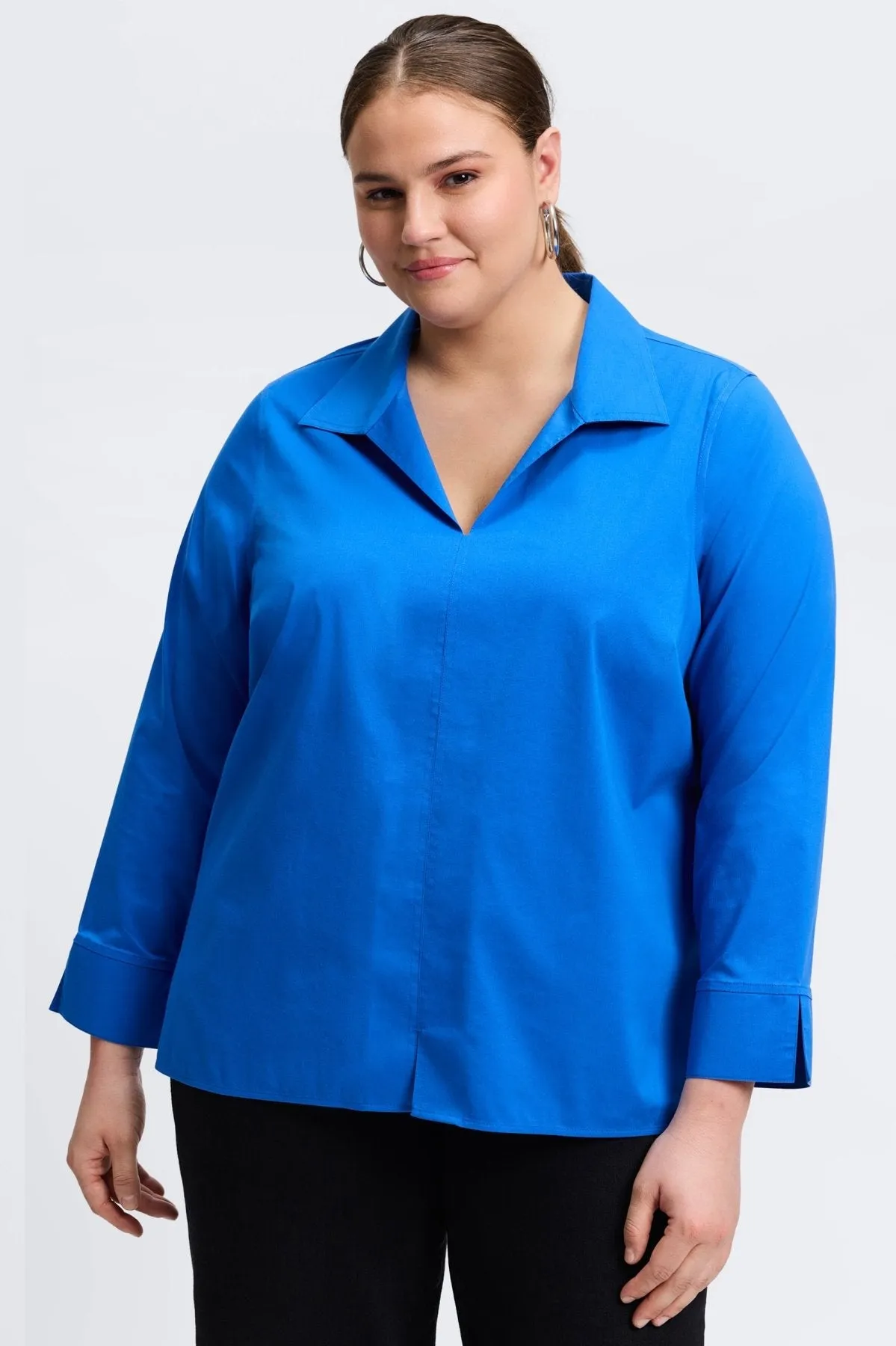 Agnes Plus Stretch No Iron Popover Shirt