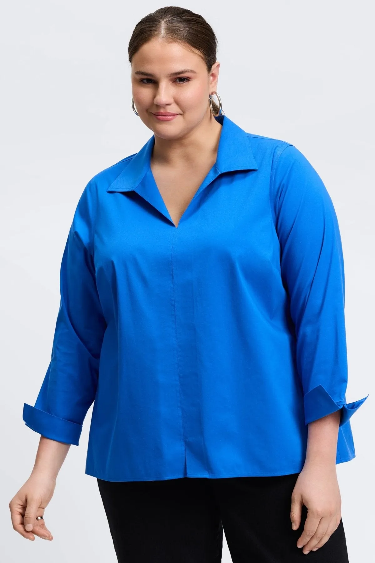 Agnes Plus Stretch No Iron Popover Shirt