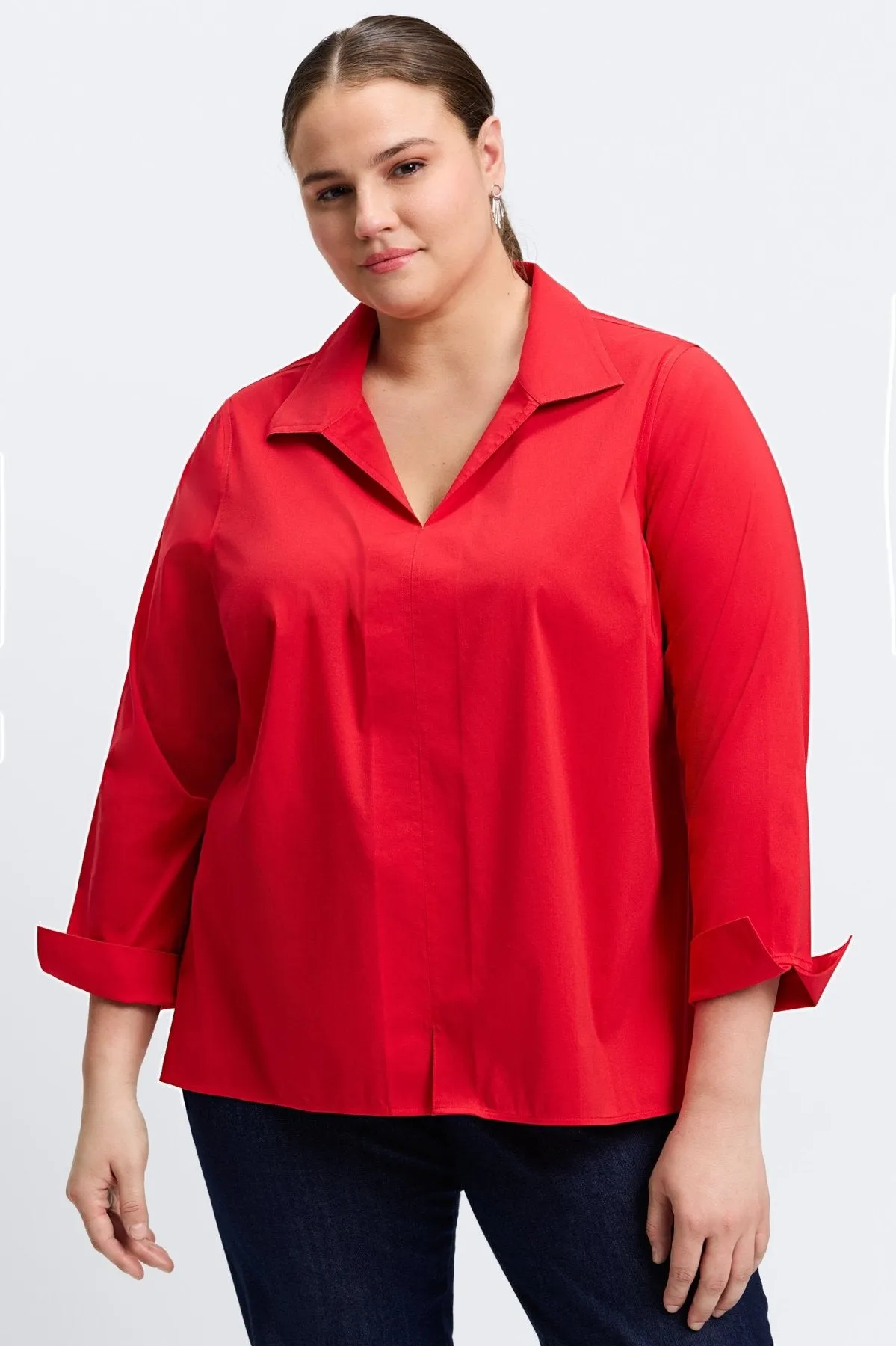 Agnes Plus Stretch No Iron Popover Shirt