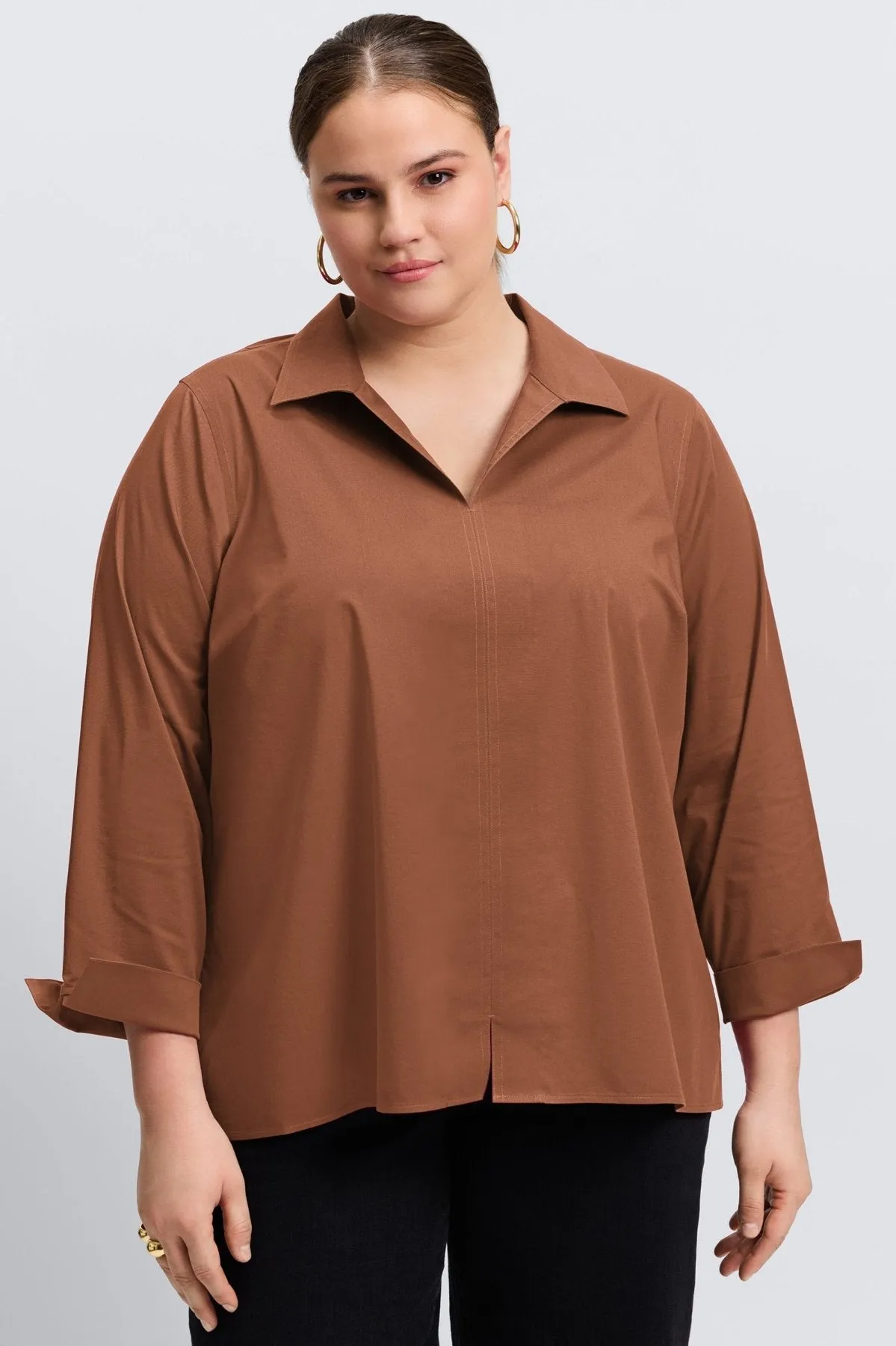 Agnes Plus Stretch No Iron Popover Shirt