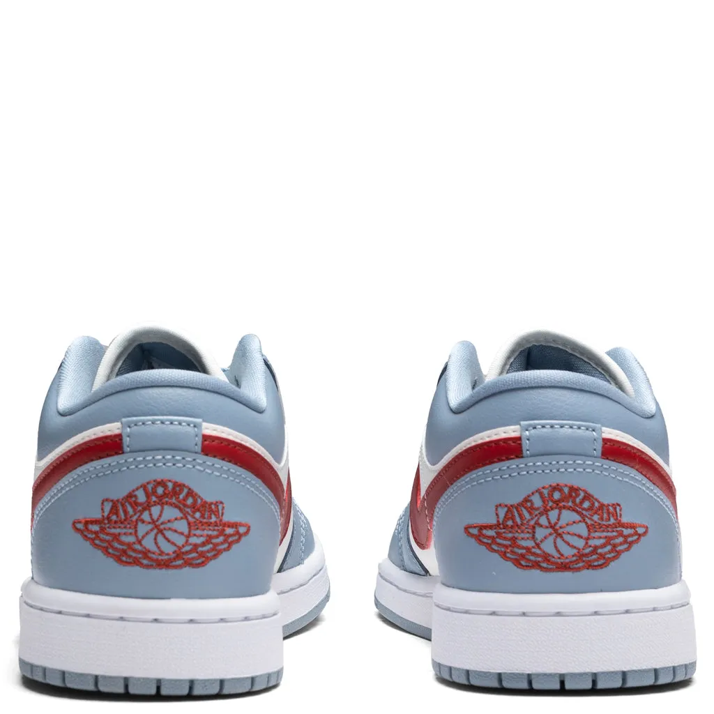 Air Jordan 1 Low Women's - Sail/Dune Red/Blue Grey/White