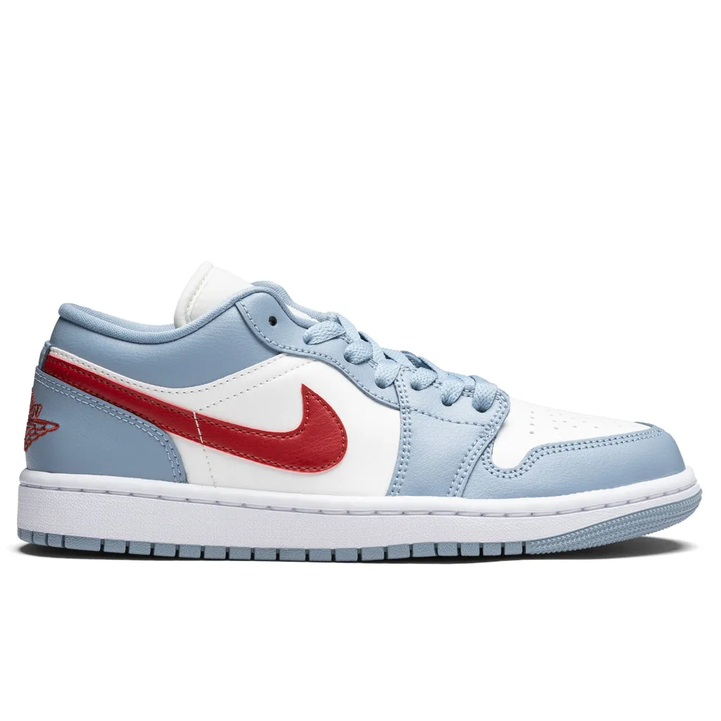 Air Jordan 1 Low Women's - Sail/Dune Red/Blue Grey/White