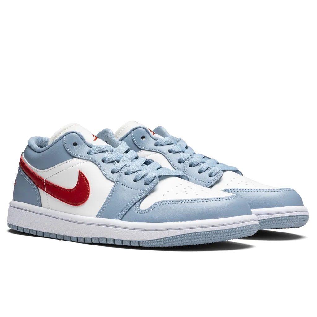 Air Jordan 1 Low Women's - Sail/Dune Red/Blue Grey/White