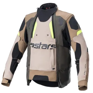 Alpinestars Halo Drystar Jacket - Dark Khaki/Sand Yellow Fluo