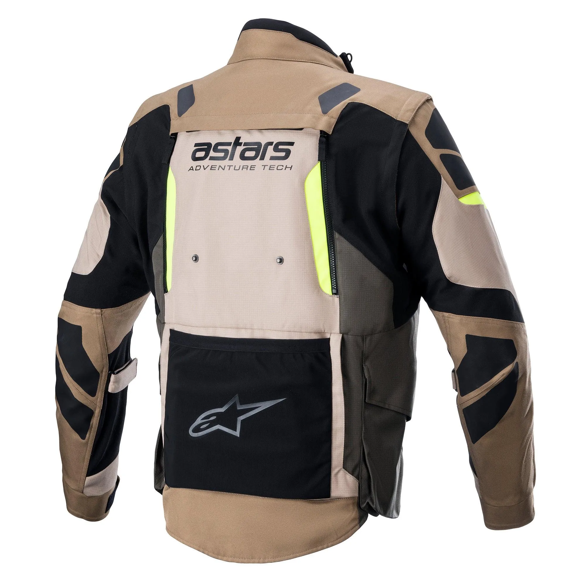 Alpinestars Halo Drystar Jacket - Dark Khaki/Sand Yellow Fluo