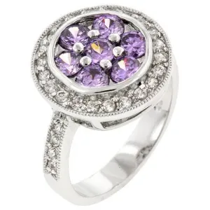 Amethyst Purple Lily Ring