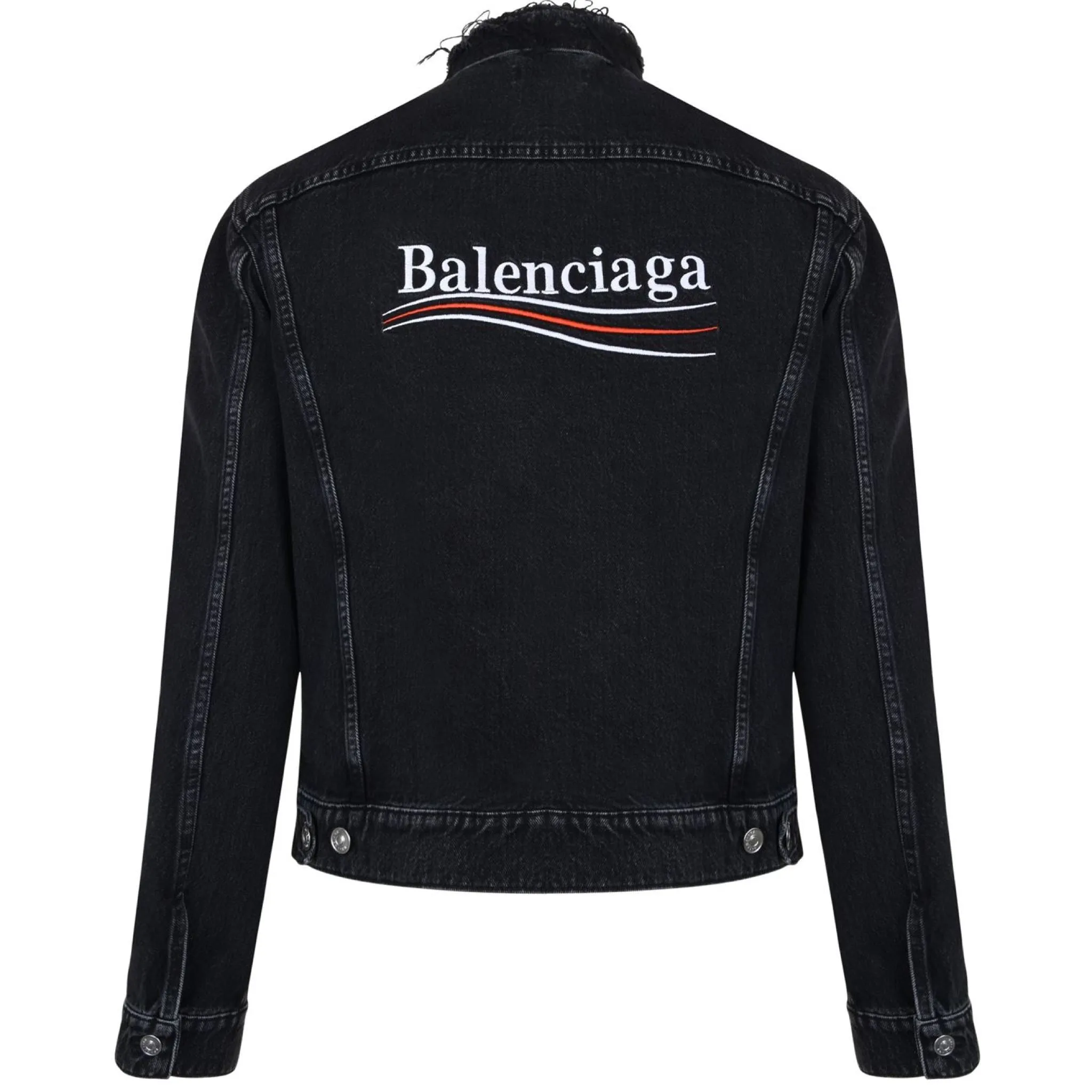 Balenciaga Politcal Logo Denim Jacket