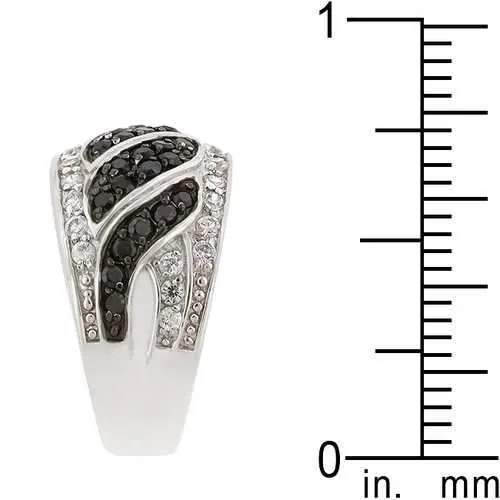 Black &amp; White Swirl Ring