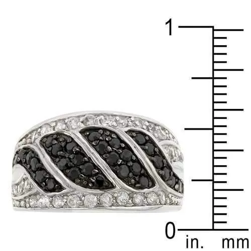 Black &amp; White Swirl Ring