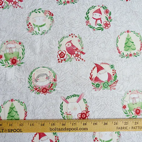 Blend Fabrics : Merry & Bright Glad Tidings - Gray