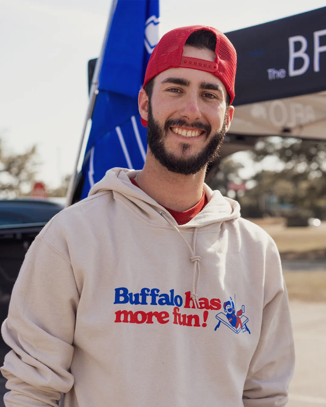 Buffalo Tailgate Club Cream Hoodie