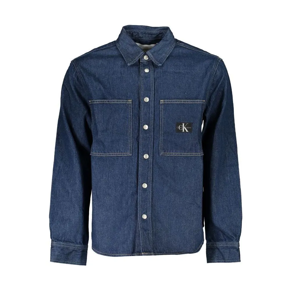 Calvin Klein Classic Blue Cotton Denim Jacket