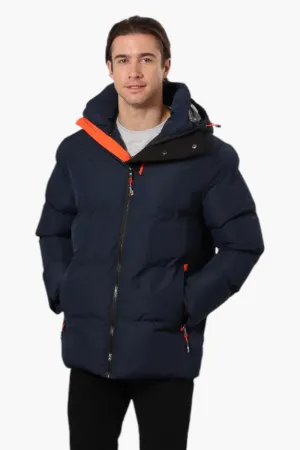 Canada Weather Gear Contrast Trim Bubble Bomber Jacket - Navy