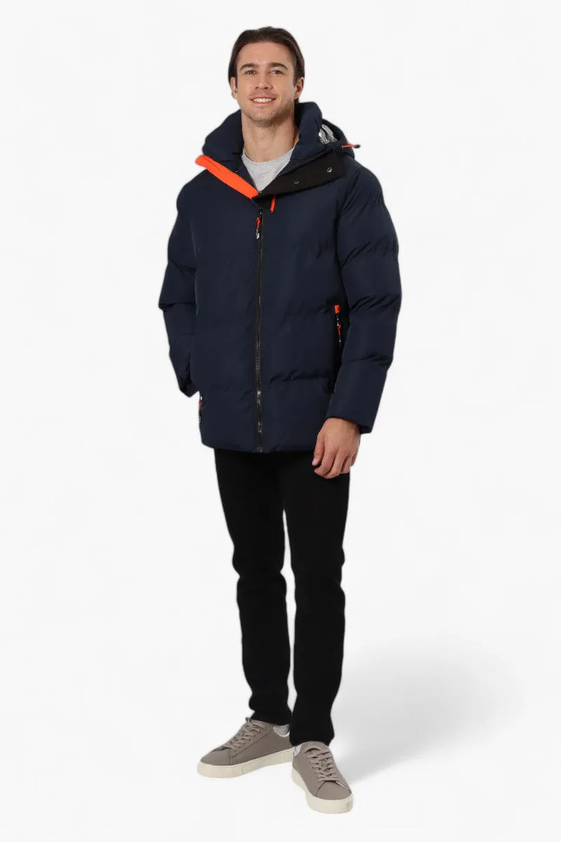 Canada Weather Gear Contrast Trim Bubble Bomber Jacket - Navy