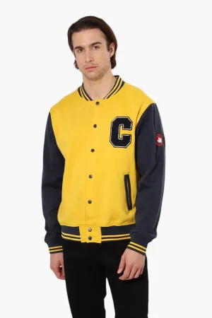 Canada Weather Gear Fleece Varsity Lightweight Jacket - Yellow