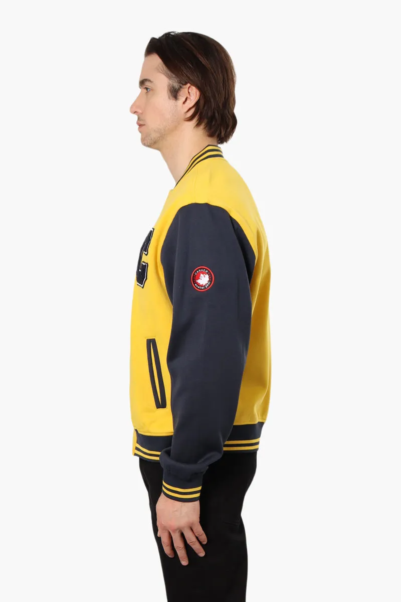 Canada Weather Gear Fleece Varsity Lightweight Jacket - Yellow