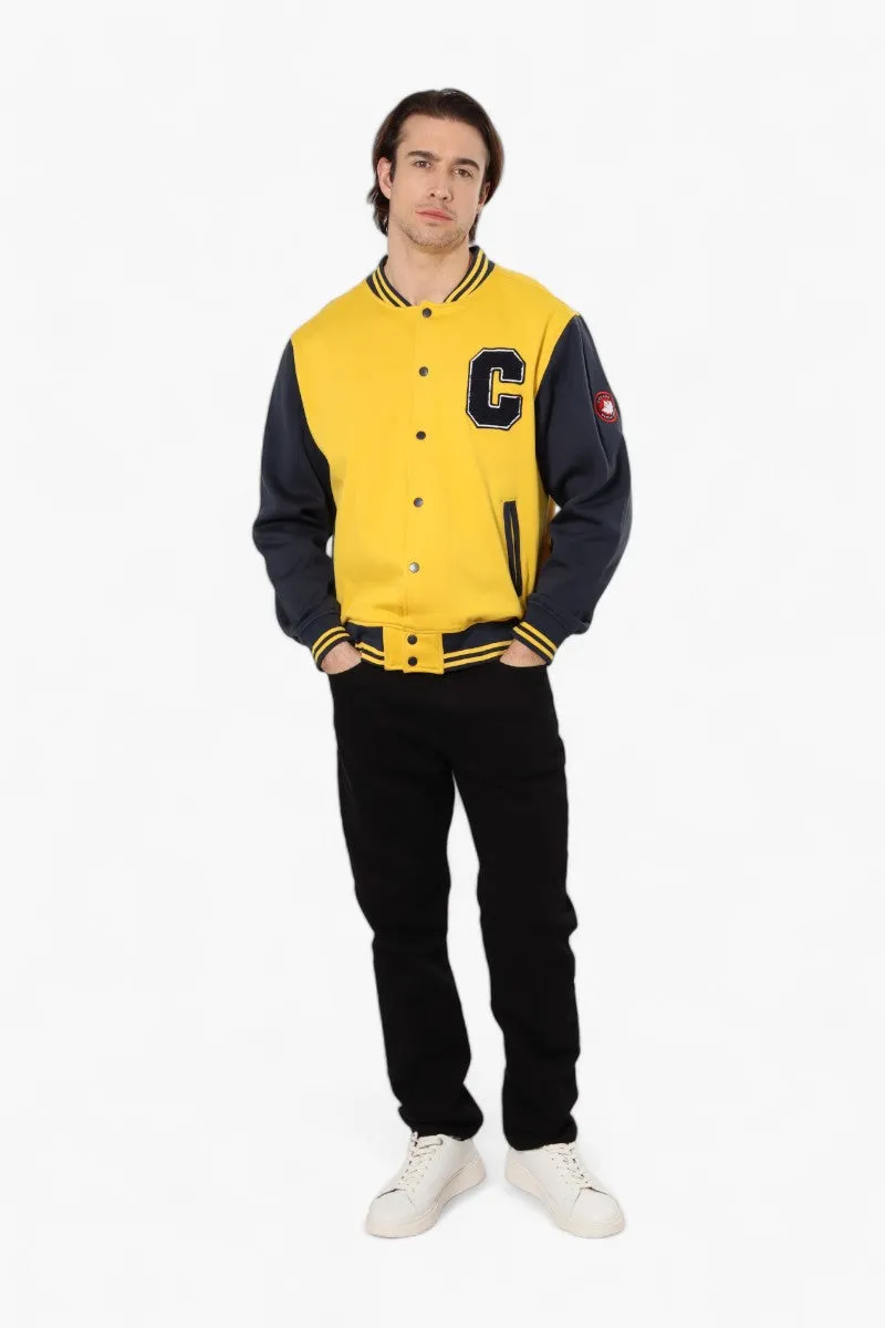 Canada Weather Gear Fleece Varsity Lightweight Jacket - Yellow