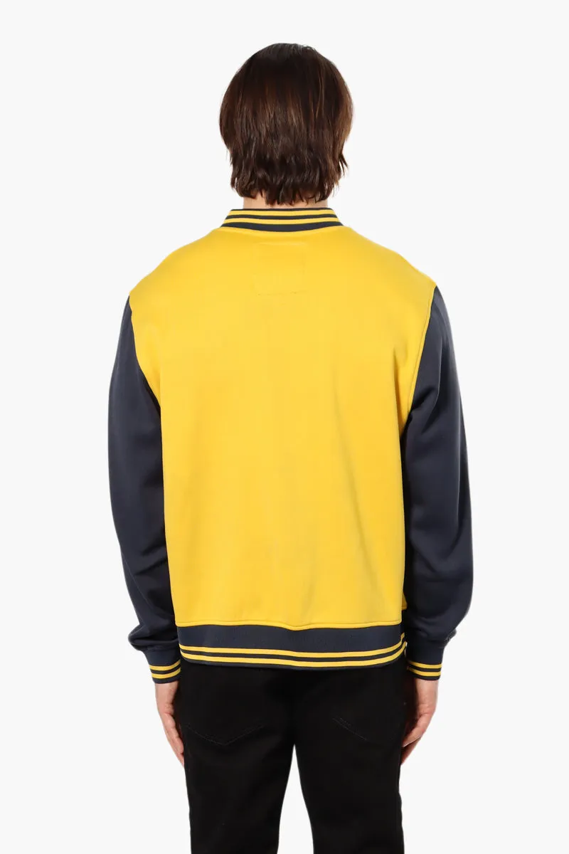 Canada Weather Gear Fleece Varsity Lightweight Jacket - Yellow