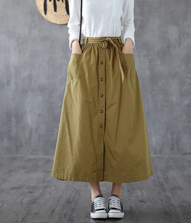 Casual Cotton loose fitting Women's Skirts  DZA200663