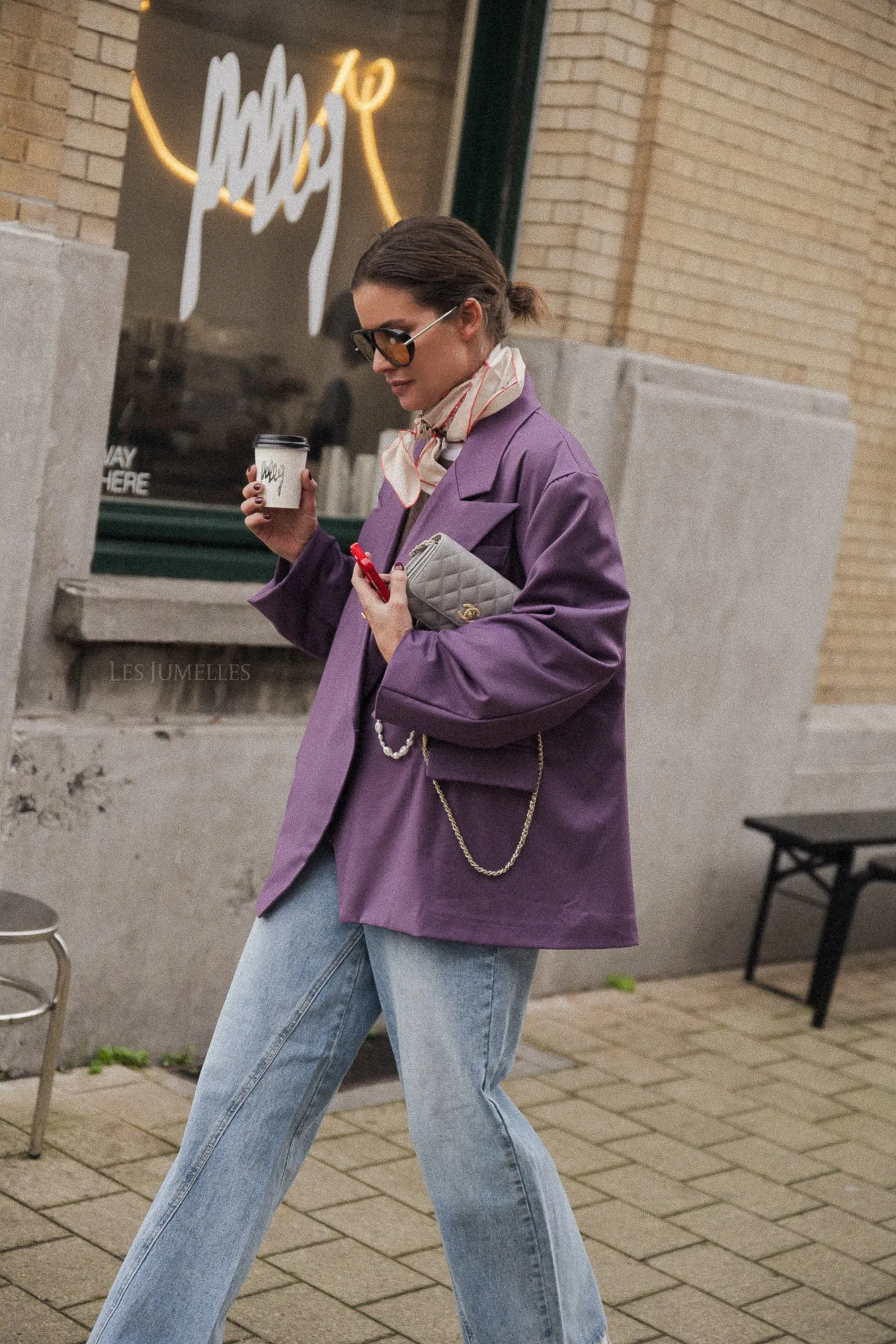 Clara oversized blazer mauve