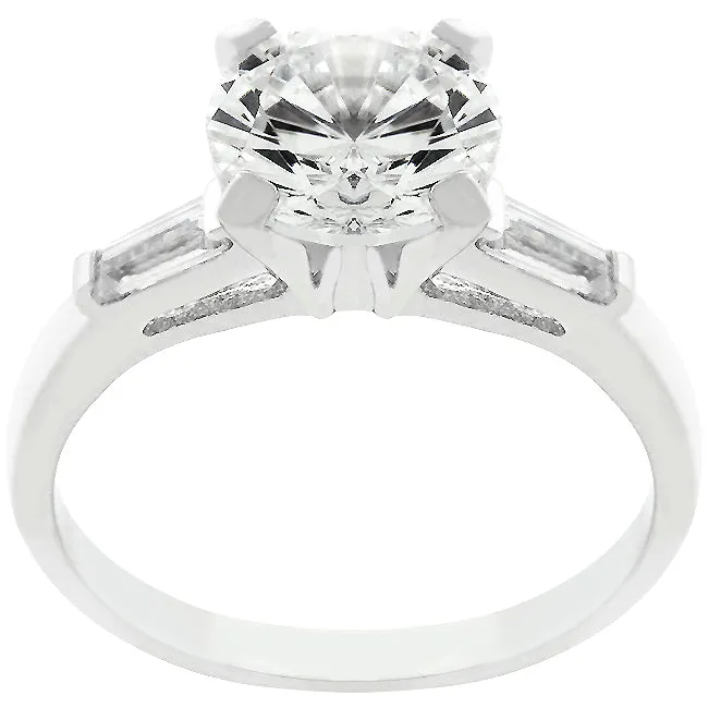 Classic Triple White Engagement Ring