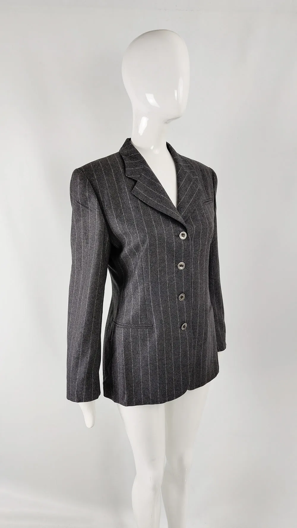 Claudio Lugli Womens Grey Wool Blazer