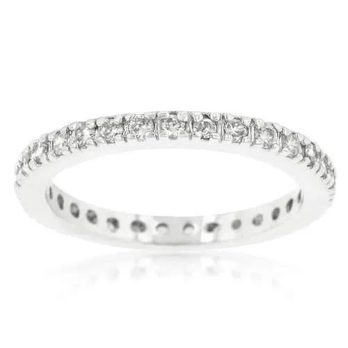 Delicate Cubic Zirconia Eternity Band