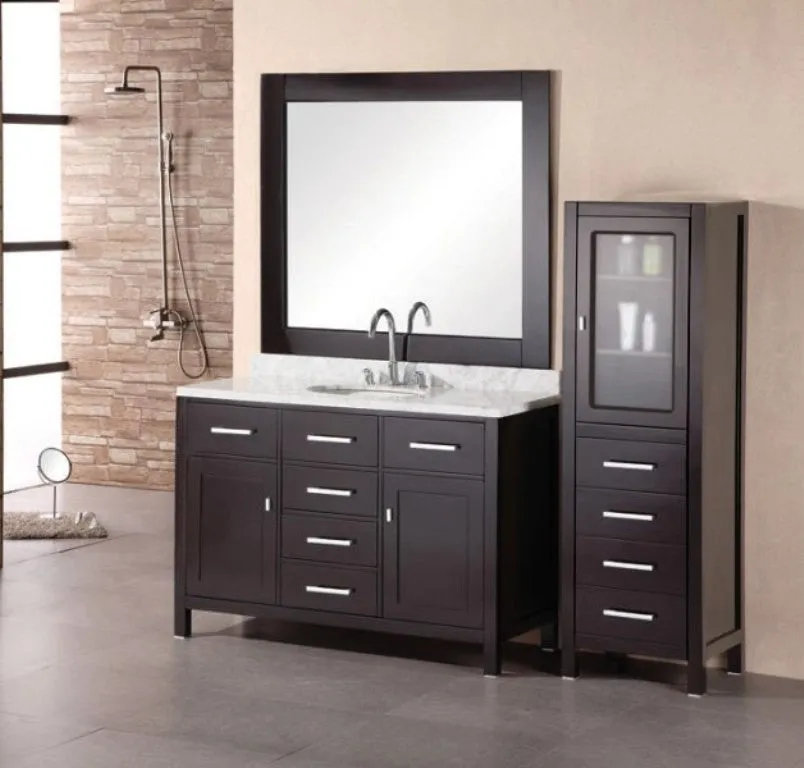 DESIGN ELEMENT London 48" Single Sink Vanity Set in Espresso Finish