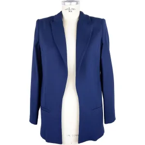 Elisabetta Franchi Elegant Blue Front-Open Jacket