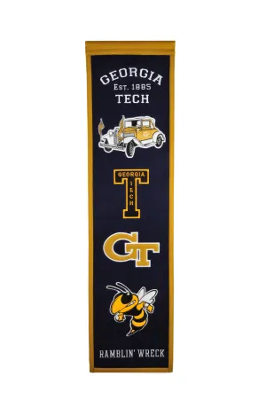 Georgia Tech Yellow Jackets Winning Streak Past Mascots Heritage Banner (8"x32")