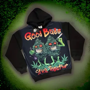 *GOOD BUDS STICK TOGETHER* PULLOVER HOODIES (BACK EMBROIDERY)