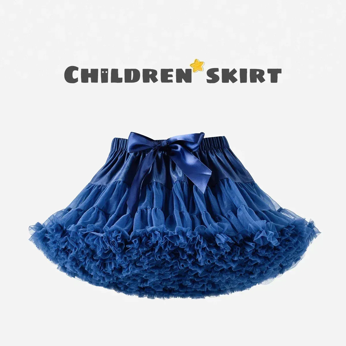 HOT Girls Tutu Skirts Solid Fluffy Tulle Princess Ball Gown Pettiskirt Kids Ballet Party Performance Dress for Children PP001