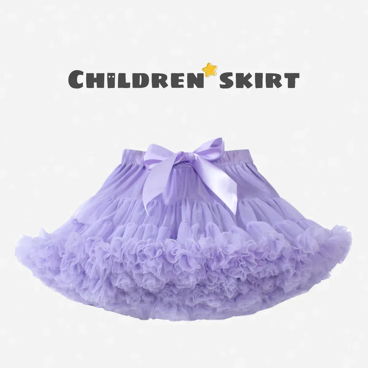 HOT Girls Tutu Skirts Solid Fluffy Tulle Princess Ball Gown Pettiskirt Kids Ballet Party Performance Dress for Children PP001