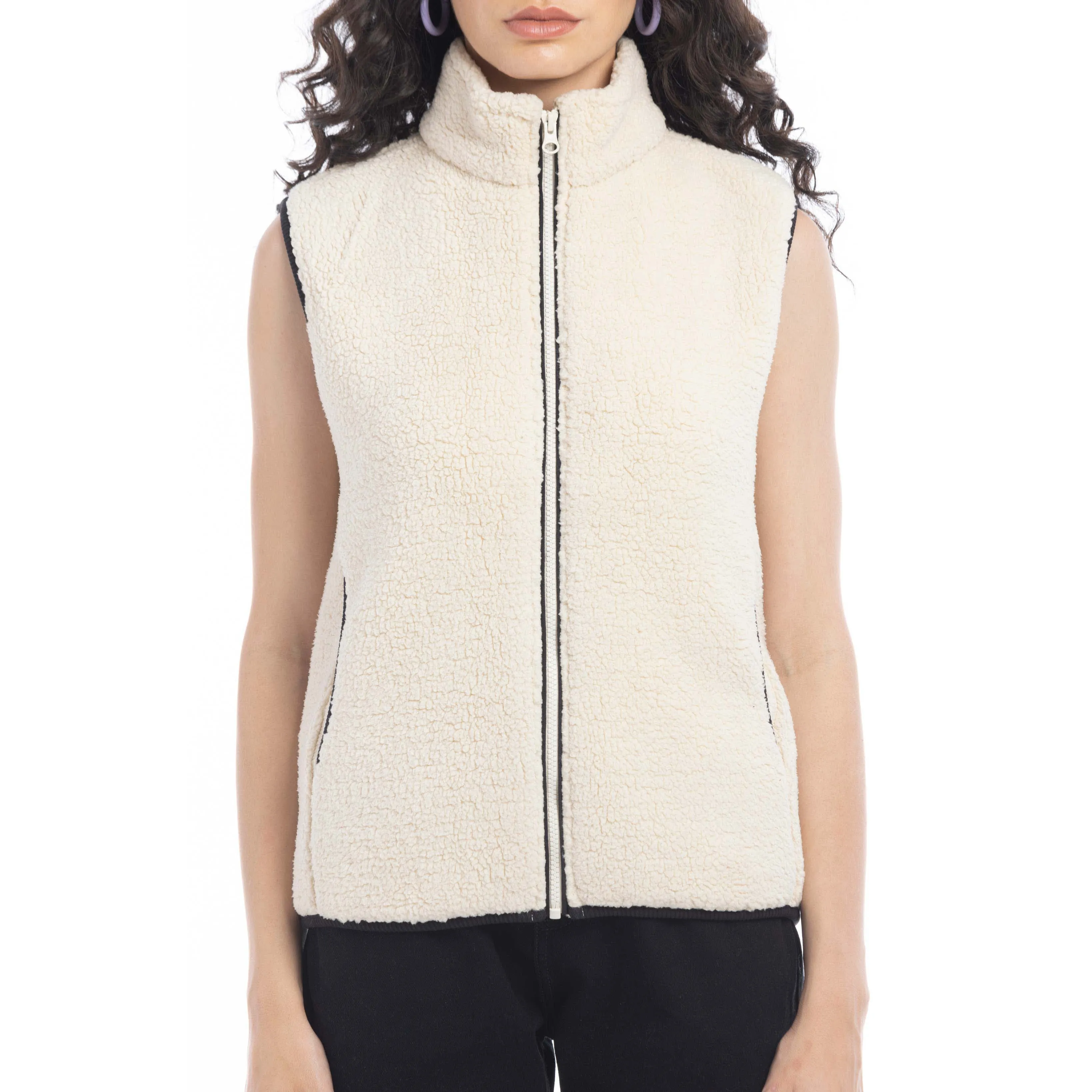 Jazlyn Zippered Fleece Jacket Vest