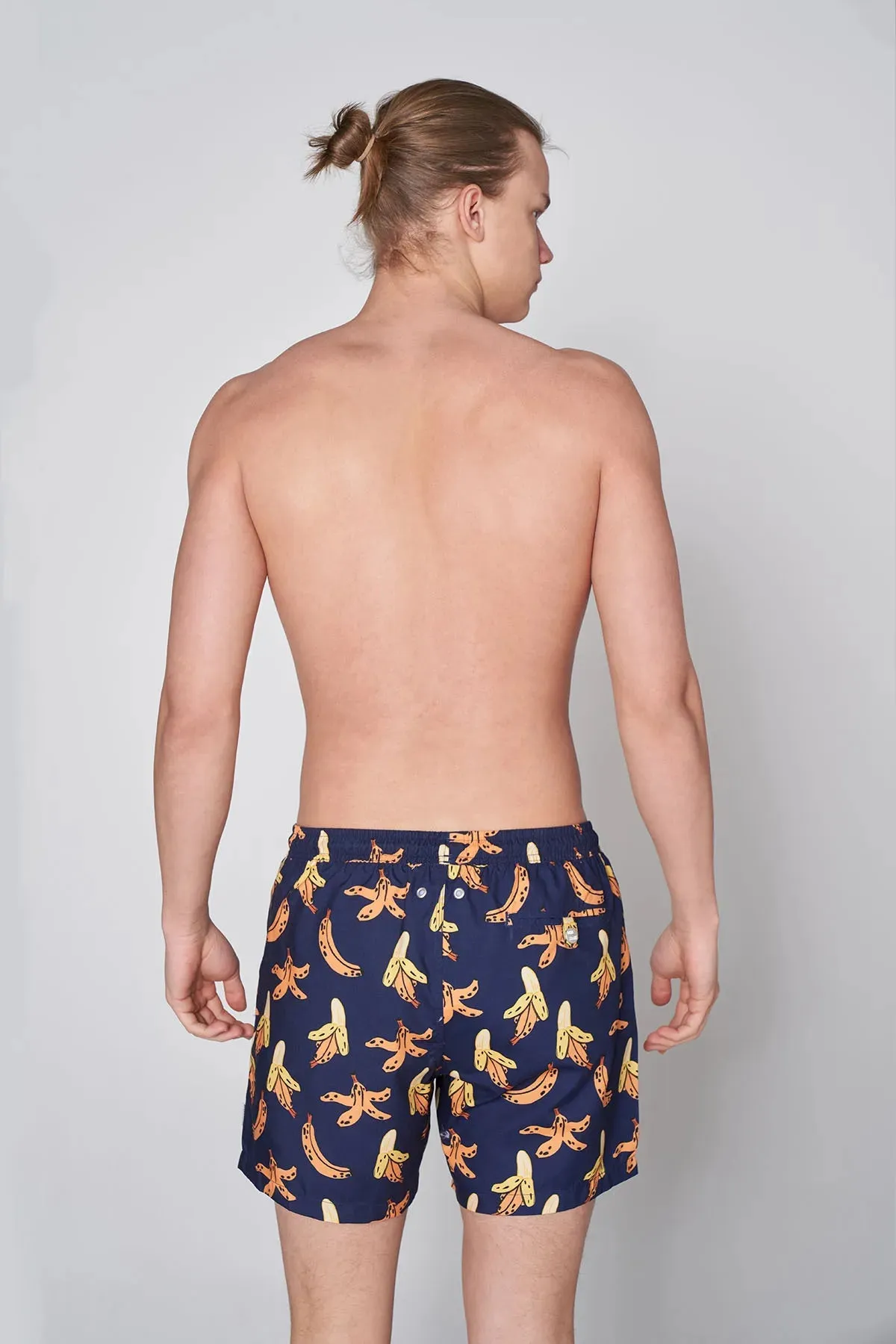 John Frank Men's Patterned Printed Swim Shorts