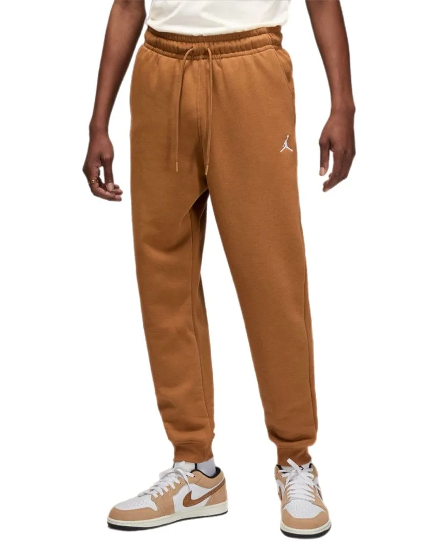 Jordan Essentials Mens Fleece Pants - British Tan with White Accents