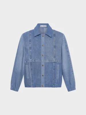 Kara Bomber Jacket Denim Light Blue