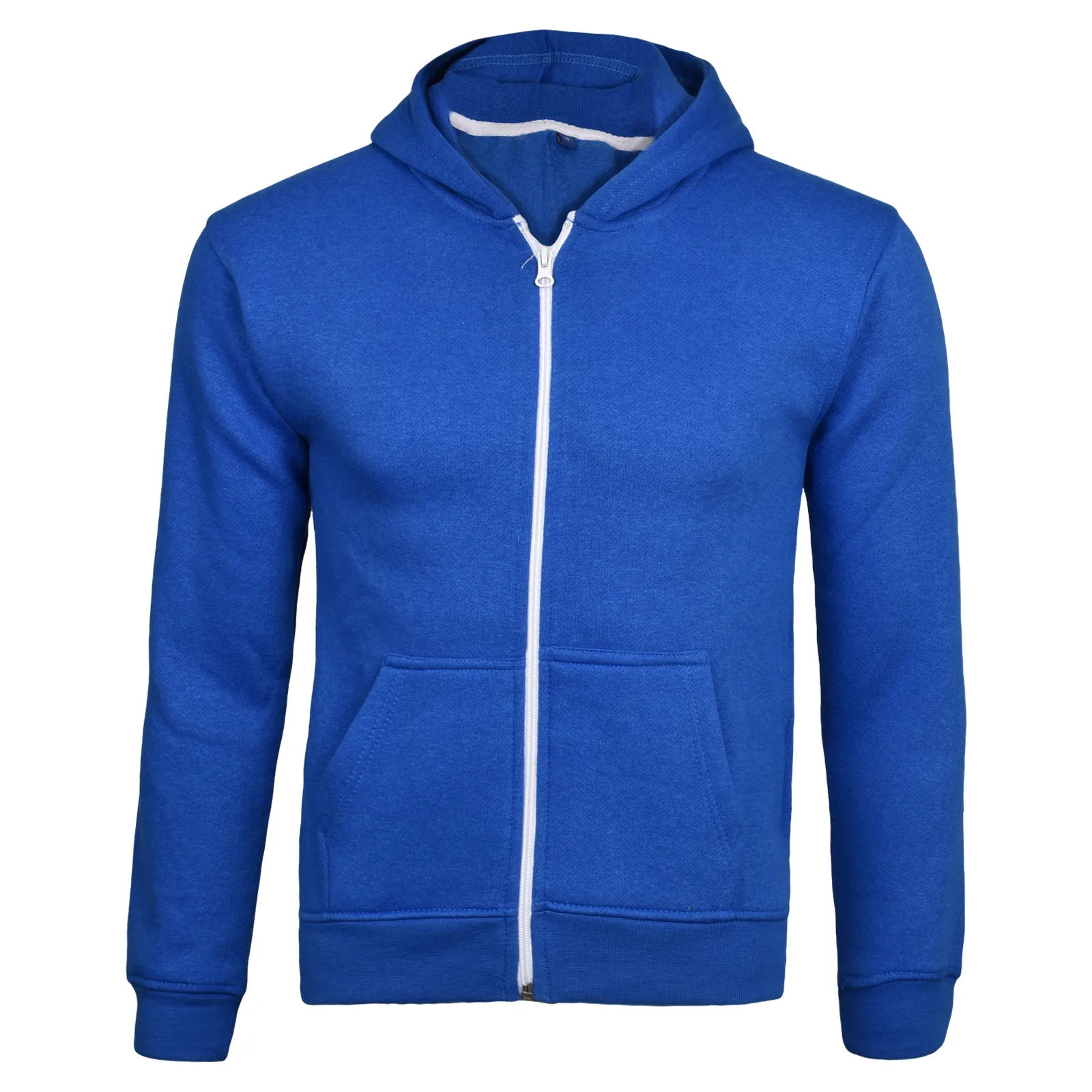 Kids Unisex Plain Zip up Hoodie - No Cord