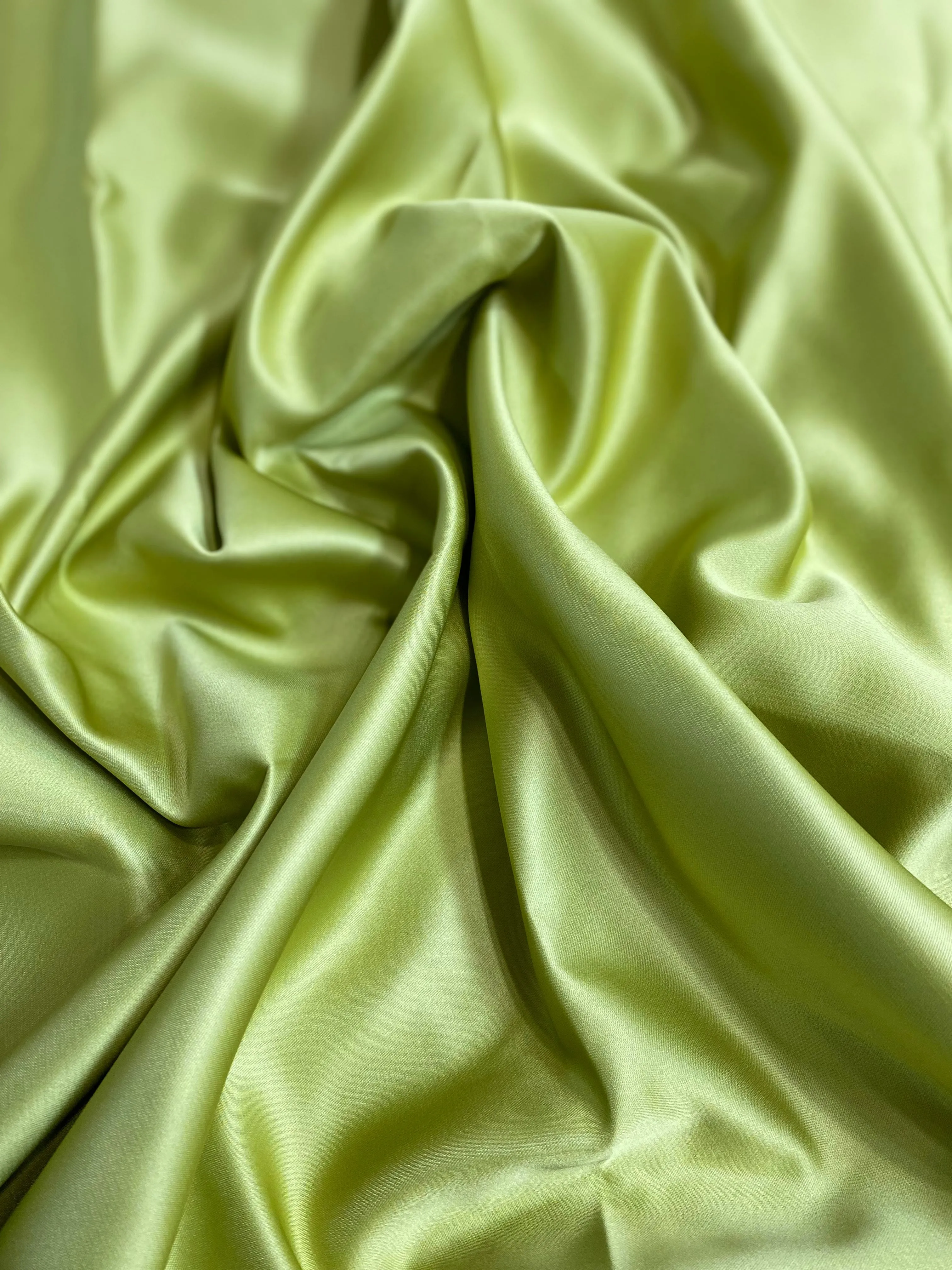 Lime Italian Double Face Poly Satin