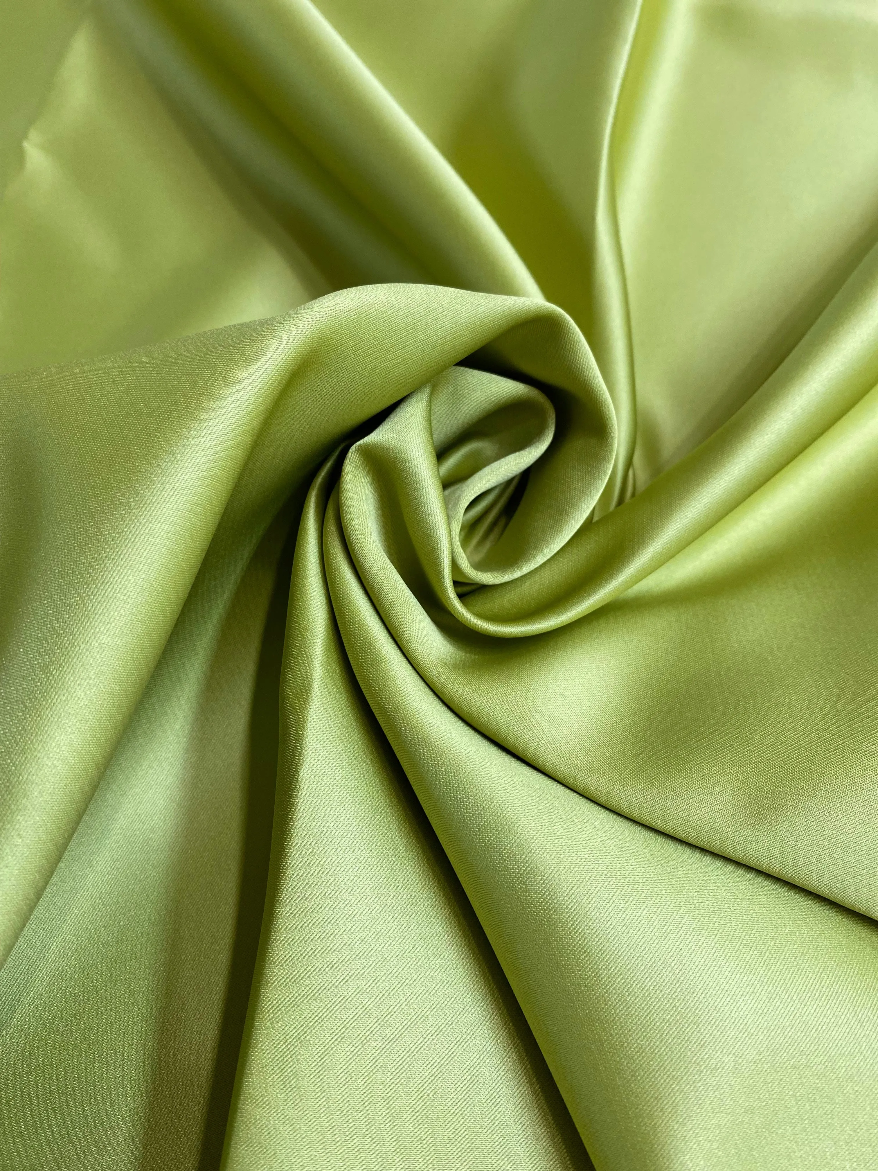 Lime Italian Double Face Poly Satin