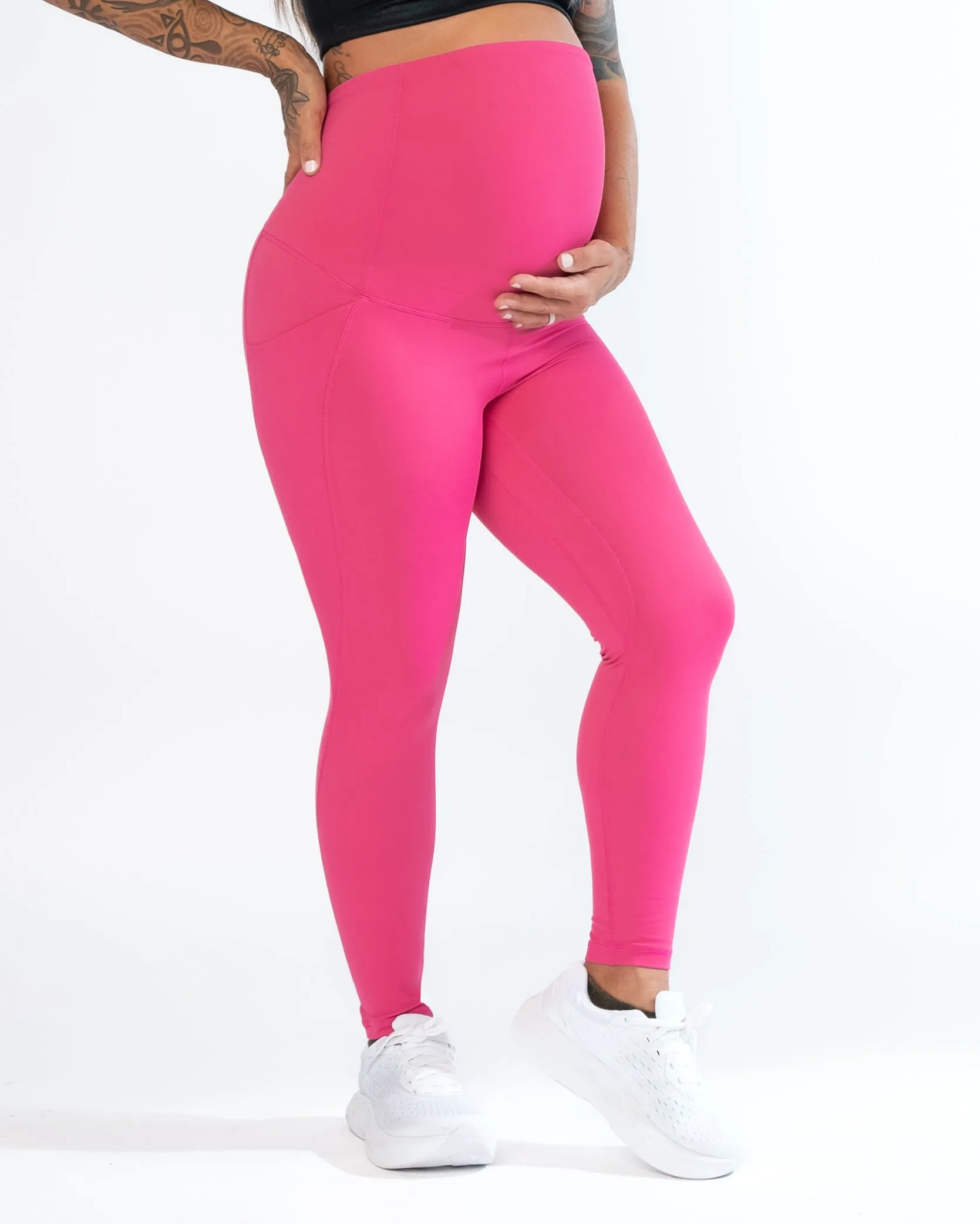 Lux Maternity Pants - Hibiscus