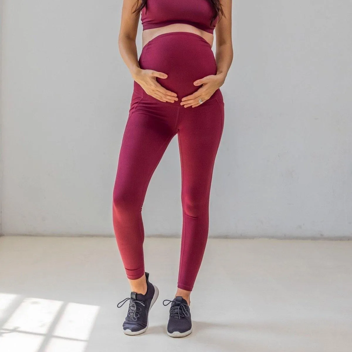 Lux Maternity Pants - Mulberry